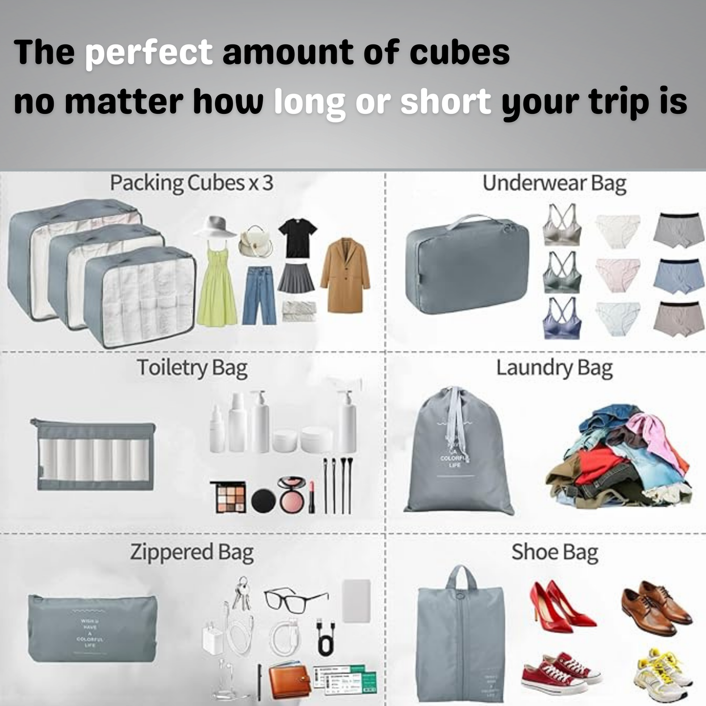 Aerosentials™ (8) Piece packing cubes