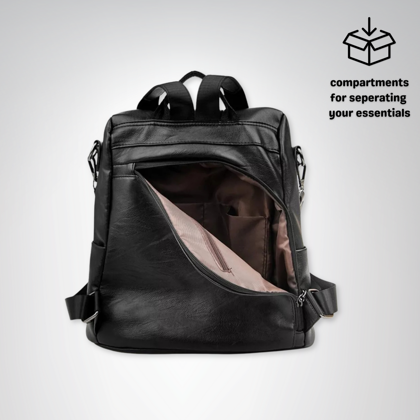 Aerosentials™ Womens Anti Theft Leather Backpack