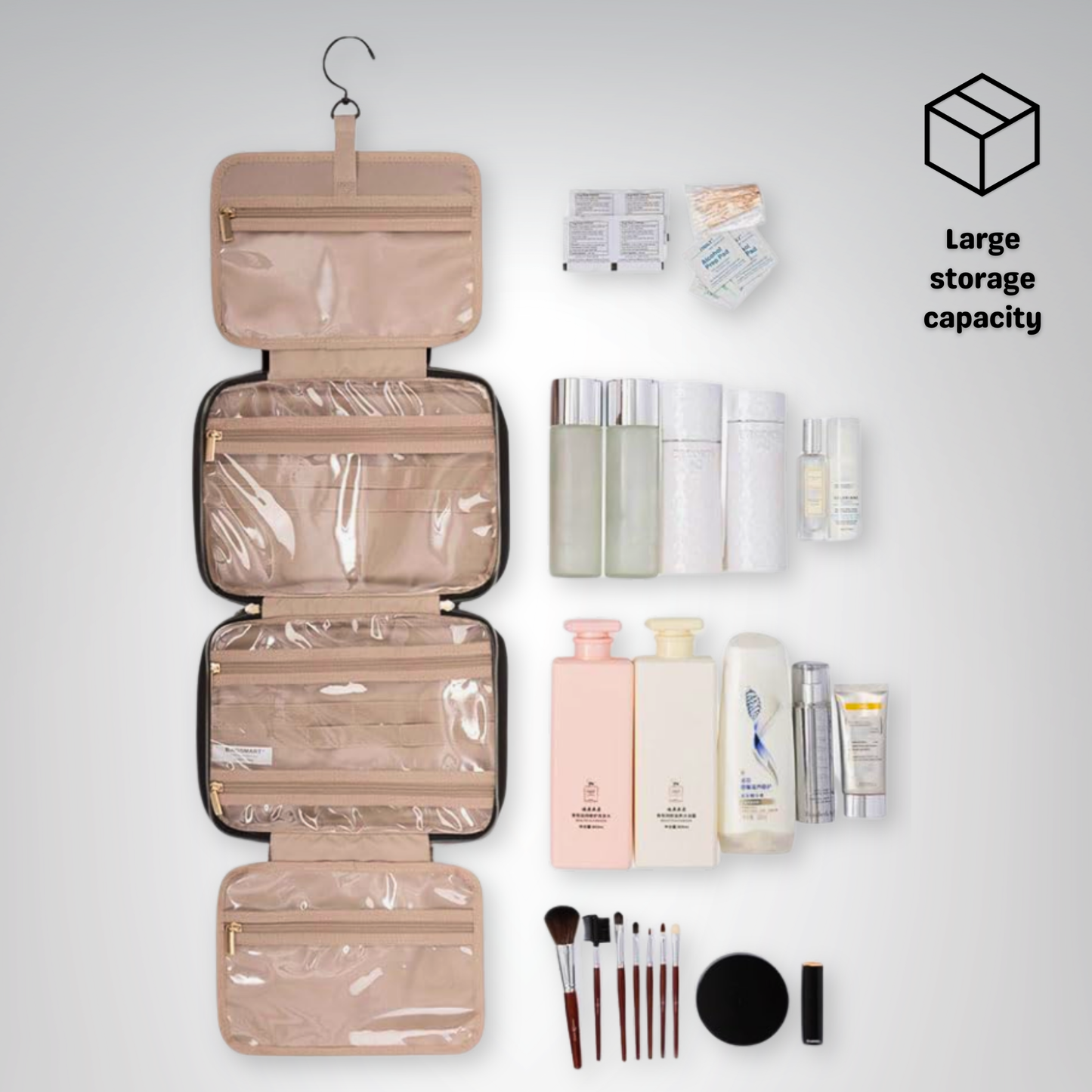 Aerosentials™ Expanding Travel Makeup Bag